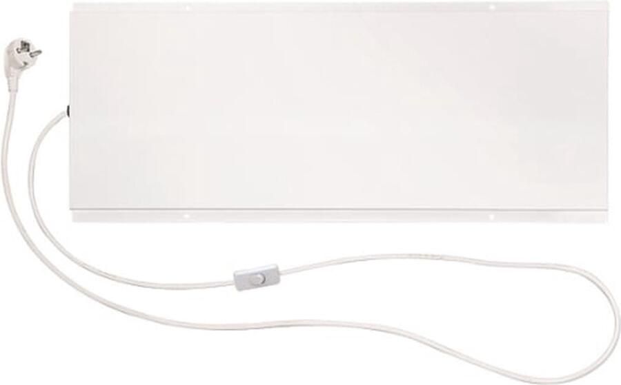 Etherma infrarood bureauverwarming 120W met 2 meter stekkerkabel aan uit schakelaar wit (40016)