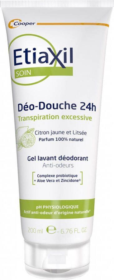 Etiaxil Déo-Douche 24H Wasgel Deodorant Geel Citroen en Litsée 200 ml
