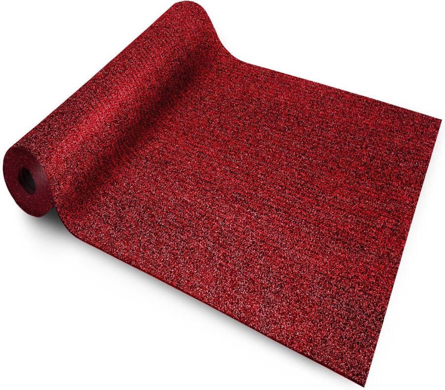 ETM Deurmat Tegen gladheid Granulaat gecoat Rood 120 x 500 cm