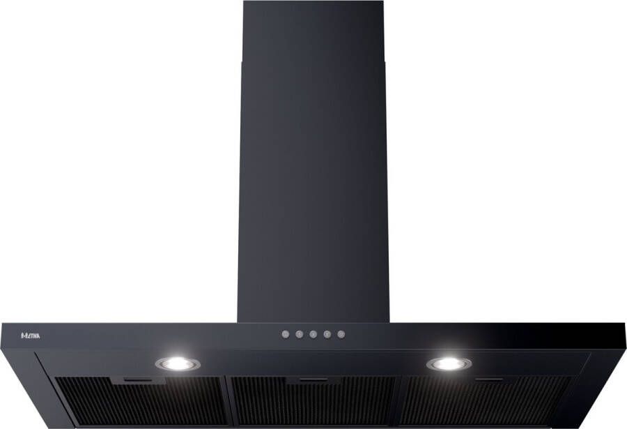ETNA AB691ZT Slimline schouwkap 90 cm Matzwart