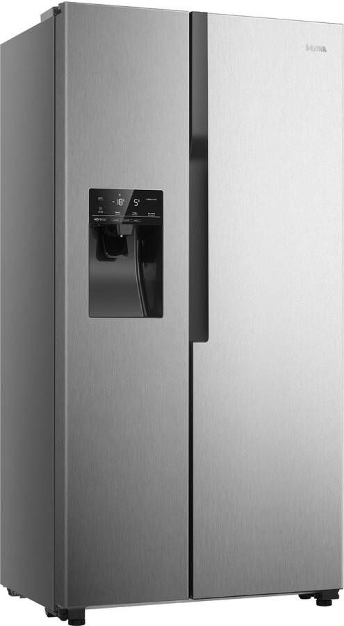 Etna AKV578IRVS Amerikaanse koelkast Zilver