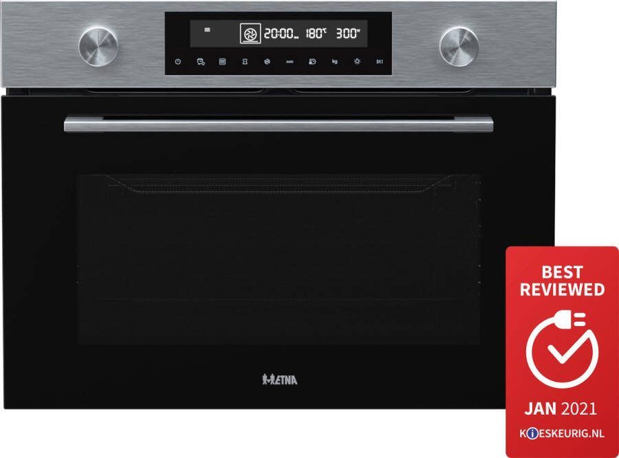 ETNA CM450RVS Inbouw Oven met Magnetronfunctie Nis 45 cm