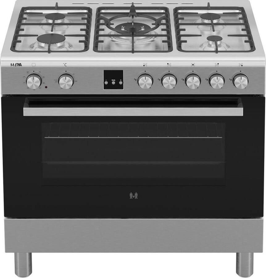 ETNA FG190RVS Gas elektro fornuis RVS