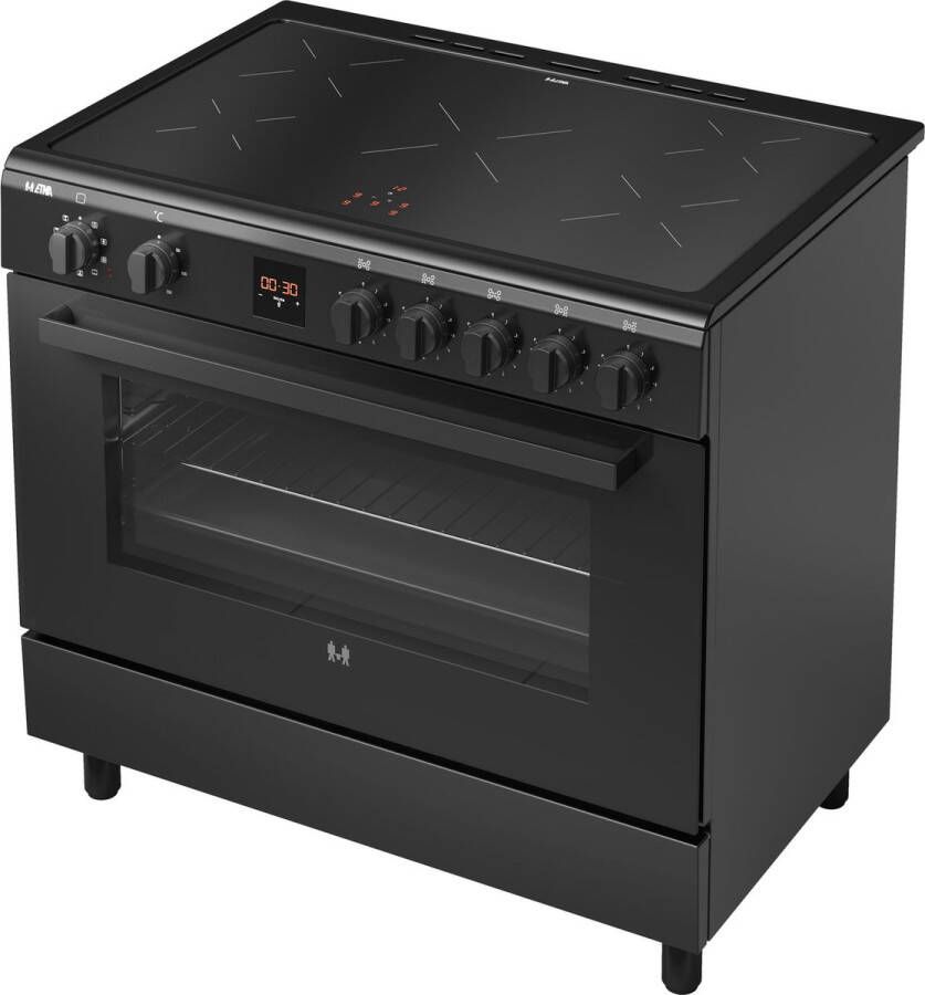 ETNA FI590ZWA Inductiefornuis (90 cm) Zwart glas 3-fase