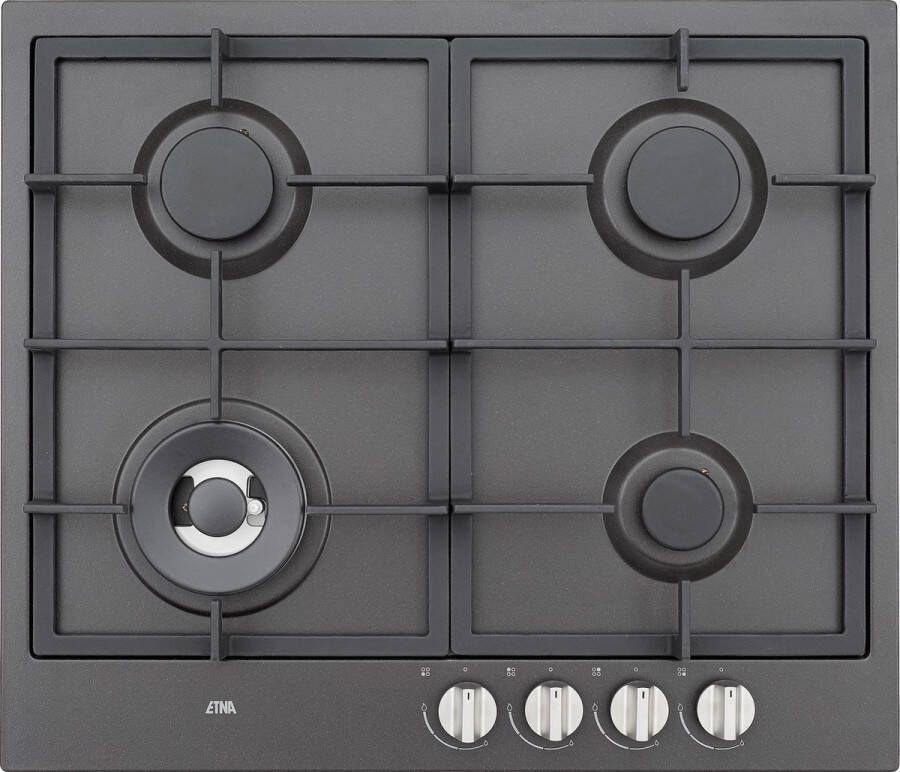 ETNA KG959ZTA Gaskookplaat met Wokbrander Mat Zwart