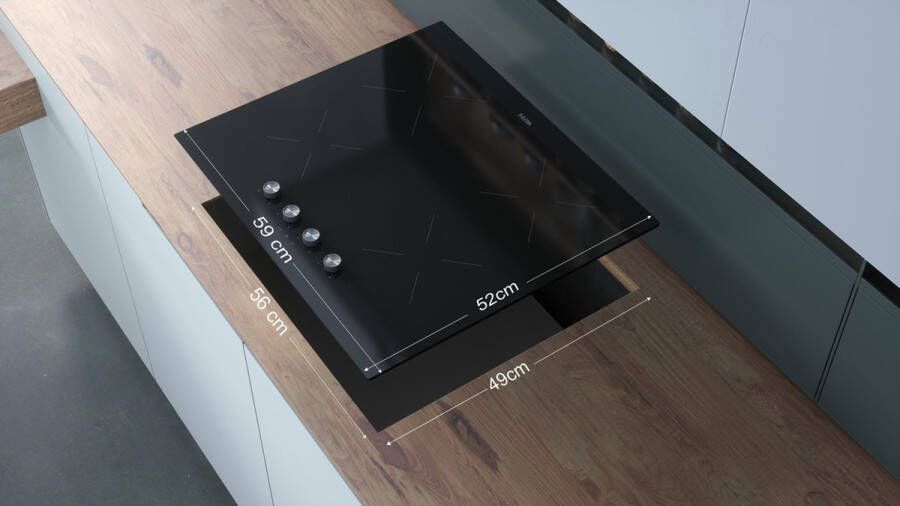 ETNA KI560KZT Elektrische kookplaat 59 cm 4 Kookzones 10 Kookstanden Kinderbeveiliging Restwarmte indicatie - Foto 2