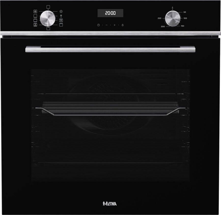 ETNA OM272ZT Oven multifuntioneel 60 cm Zwart A+ LED display Digitale Timer 72Liter Klapdeur Ovenverlichting
