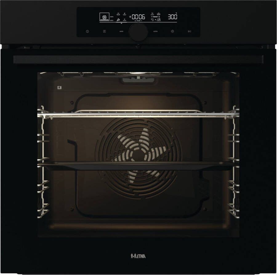 ETNA OM916MZ Inbouwoven Multifunctioneel (tot 300°C) XL Inhoud 77 l Matzwart