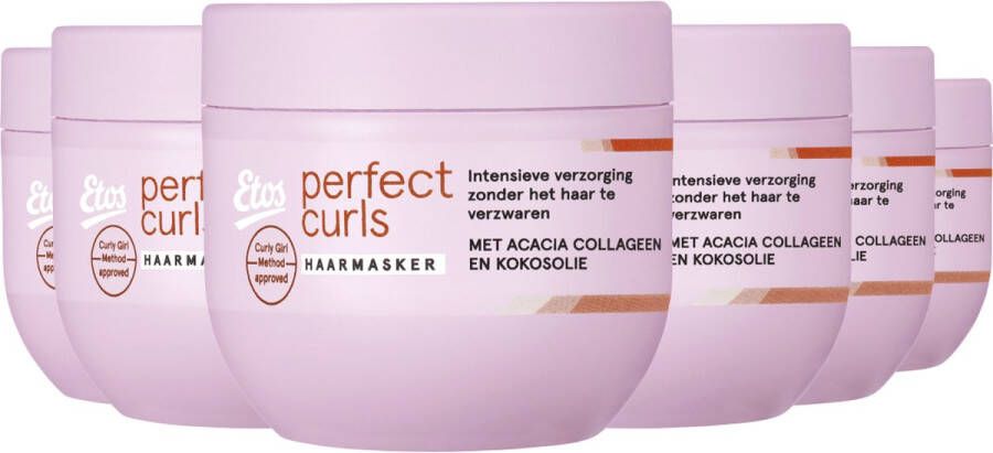 Etos Haarmasker Perfect Curls Vegan 6 x 300ML voordeelverpakking