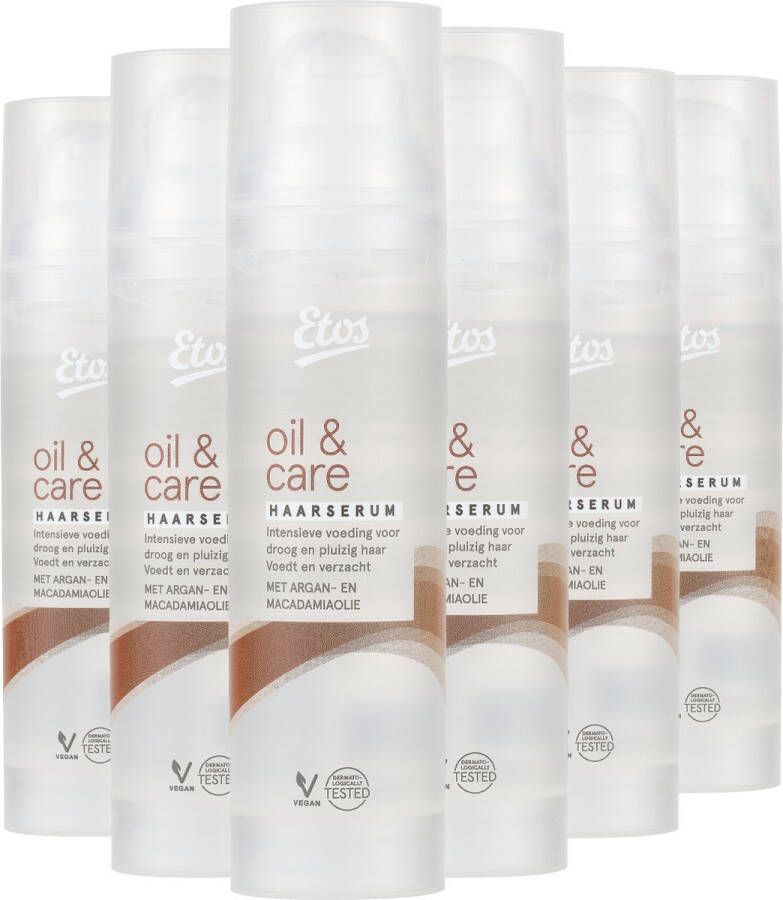 Etos Oil & Care haarserum Vegan 6 x 75GR voordeelverpakking