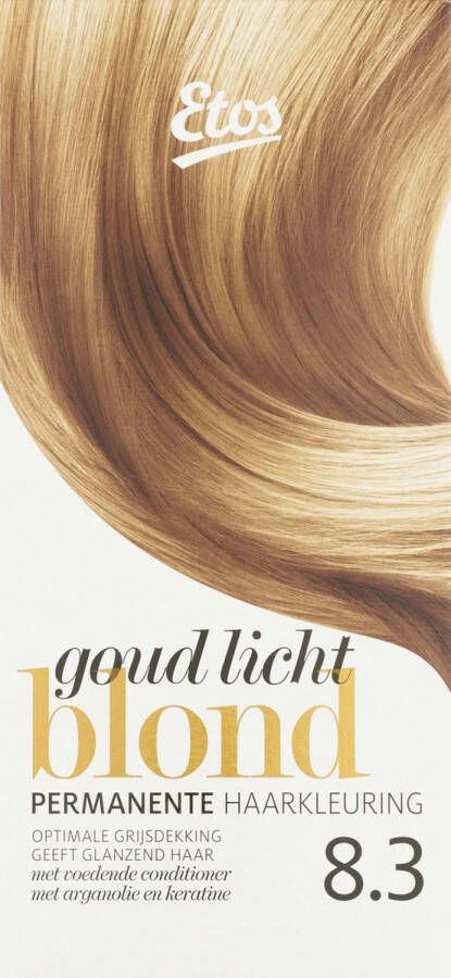 Etos Permanente Haarverf Goud licht blond 8.3 120 ML