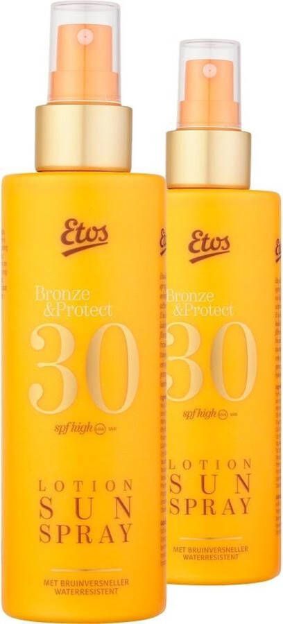 Etos Zonnebrand met bronzer SPF30 2 x200 ml