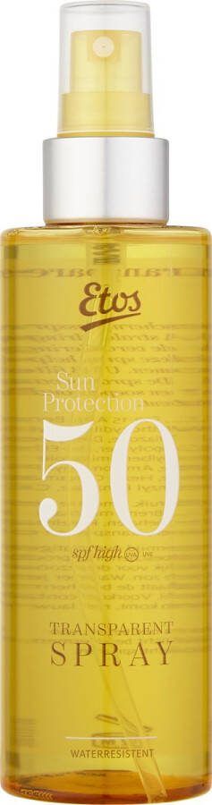 Etos Zonnebrand Waterproof SPF 50 Transparant 200 ML