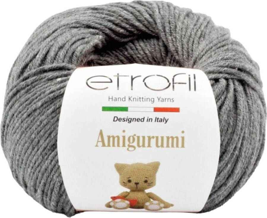 Etrofil Amigurumi Garen-Midden Grijs-no70984-haakkatoen amigurumi haken breien katoen wol garen breiwol breigaren