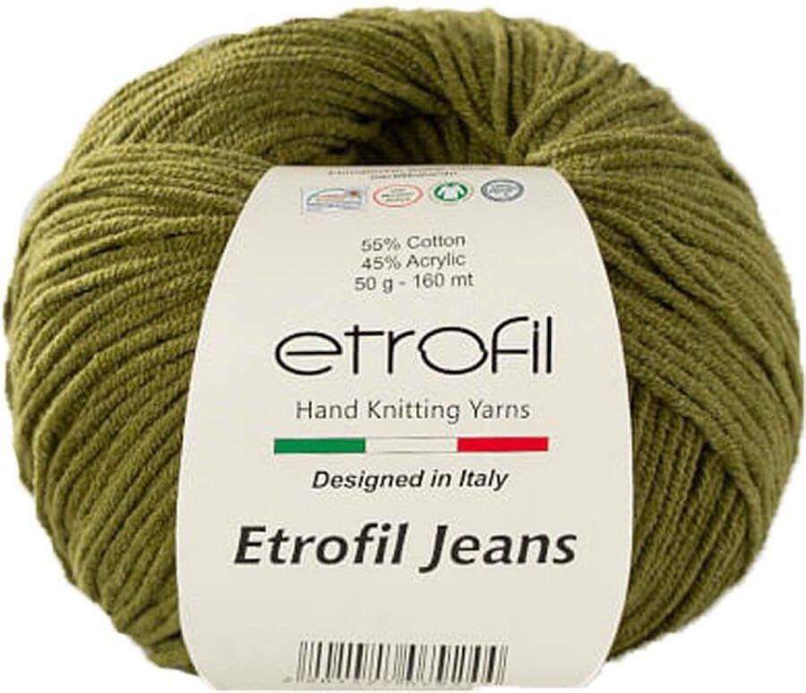Etrofil Garen Jeans Avacado No 26 55% Katoen 45% Acryl- Amigurumi Haak- en Breigaren