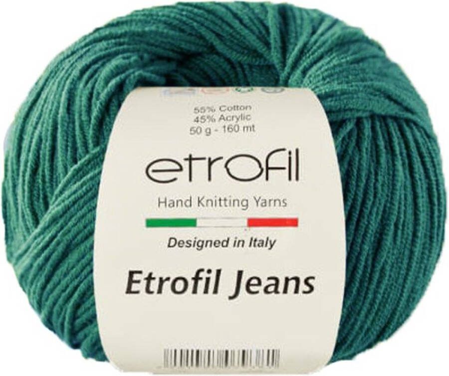 Etrofil Garen Jeans Gras Groen No 41 55% Katoen 45% Acryl- Amigurumi Haak- en Breigaren