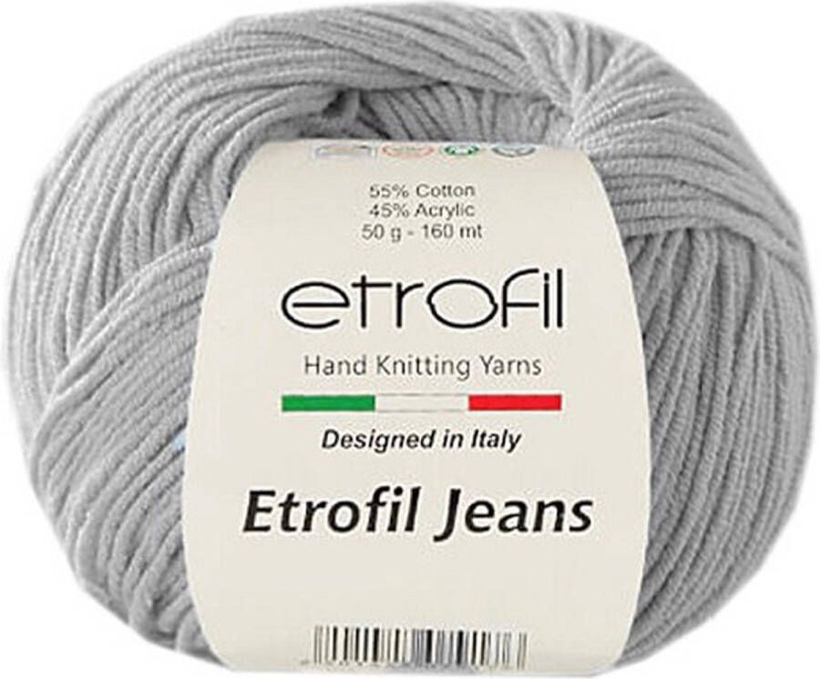 Etrofil Garen Jeans Grijs No 68 55% Katoen 45% Acryl- Amigurumi Haak- en Breigaren