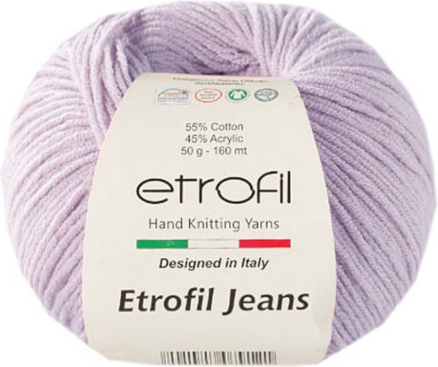 Etrofil Garen Jeans Lila No 16 55% Katoen 45% Acryl- Amigurumi Haak- en Breigaren