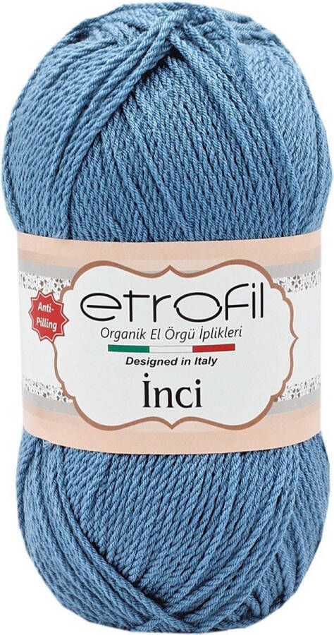 Etrofil Garen Inci-Antiek Blauw 75059-100% Premium Acryl Anti Pilling Garen-Haken-Breien