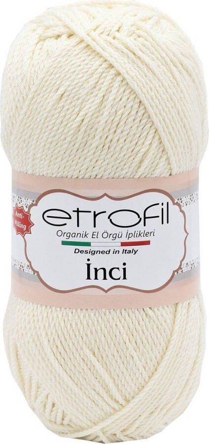 Etrofil Garen Inci-Creme-No 70148-100% Premium Acryl Anti Pilling Garen- -Haken-Breien