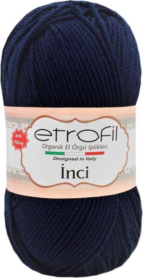 Etrofil Garen Inci-Donkerblauw 74026-100% Premium Acryl Anti Pilling Garen-Haken-Breien