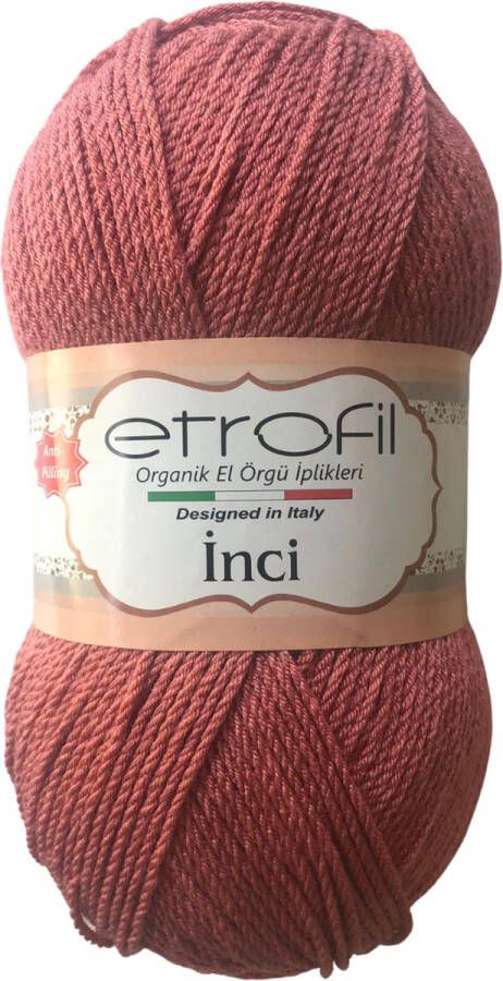 Etrofil Garen Inci-Terracotta 73100-100% Premium Acryl Anti Pilling Garen-Haken-Breien