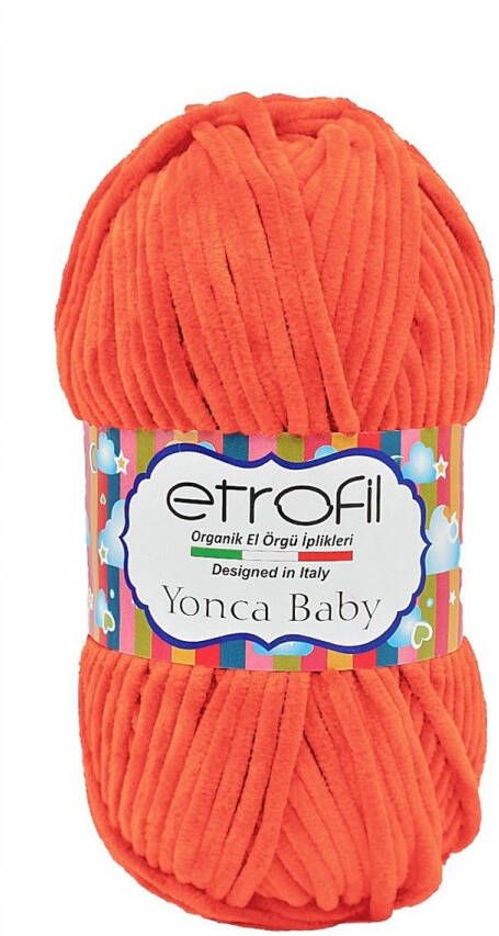 Etrofil Velvet Garen-Yonca Baby Oranje No 70216 4 mm Breien Haken Weven Amigurumi