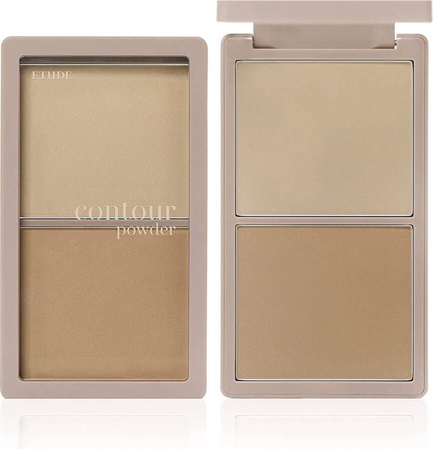 ETUDE CONTOUR POWDER #01 Creator Bronzer And Contour Palette To Effortlessly Define The Face Like A Selfie Smooth Velety Texture Natural Look