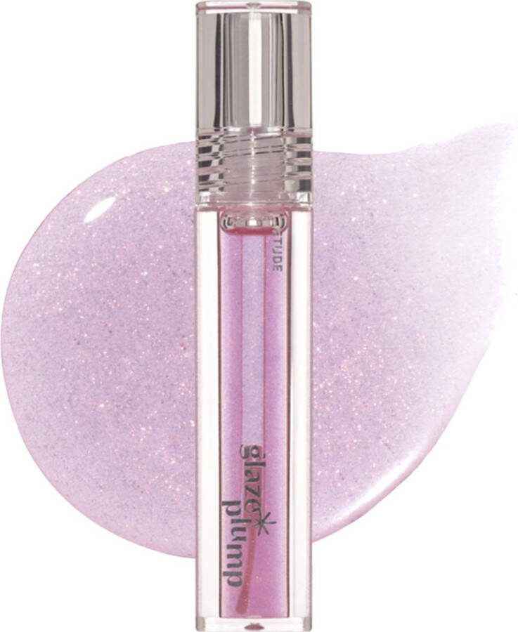 ETUDE Glaze Plump Lipgloss #02 Violet Quartz Shine Lip Gloss for Full Lip Volume Jelly-Like Moist and Brilliant Shine Korean K-Beauty Cosmetics