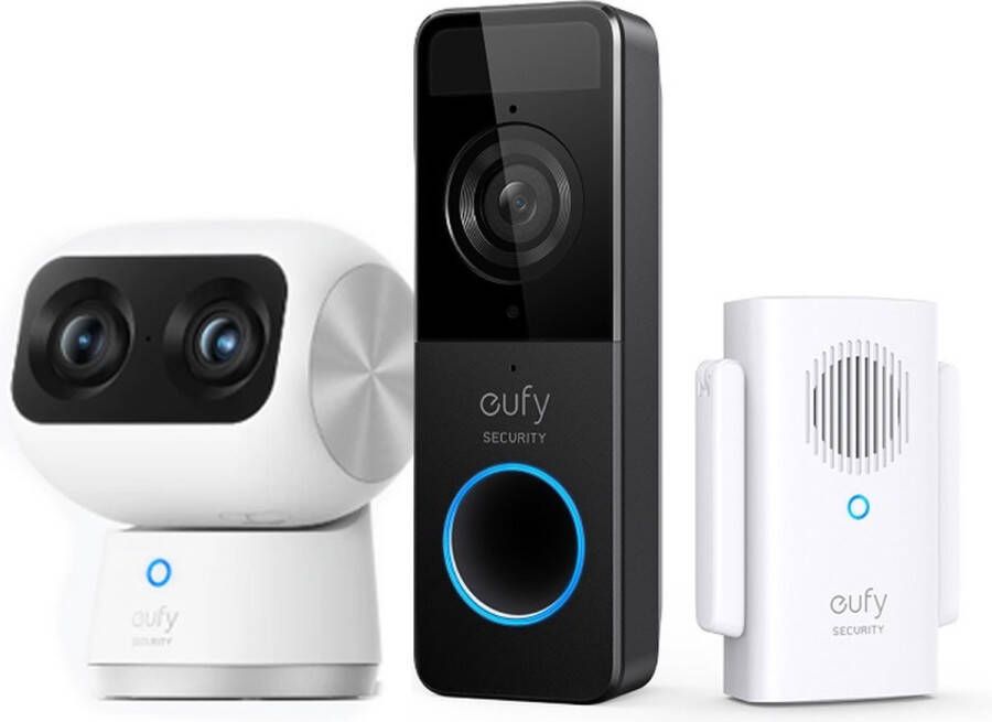 Eufy Security -Video Deurbel C210 Wi-Fi + S350 indoor 4K camera