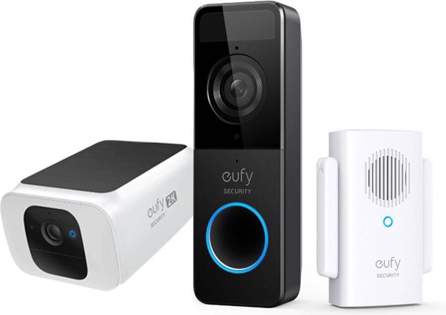 Eufy Security -Video Deurbel C210 Wi-Fi + S40 solar camera