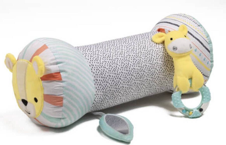 Eurekakids Baby Tummy Roller Kruiprol met Activiteiten en Knispergeluid Speelkussen van Stof 46 Centimeter