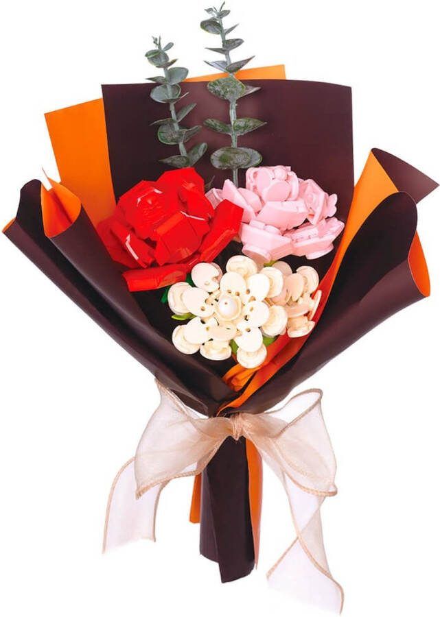 Eurekakids Bouwset Boeket Bloemen Multicolor Bos 275 Bouwstenen In Giftbox 36 x 20 x 6 cm
