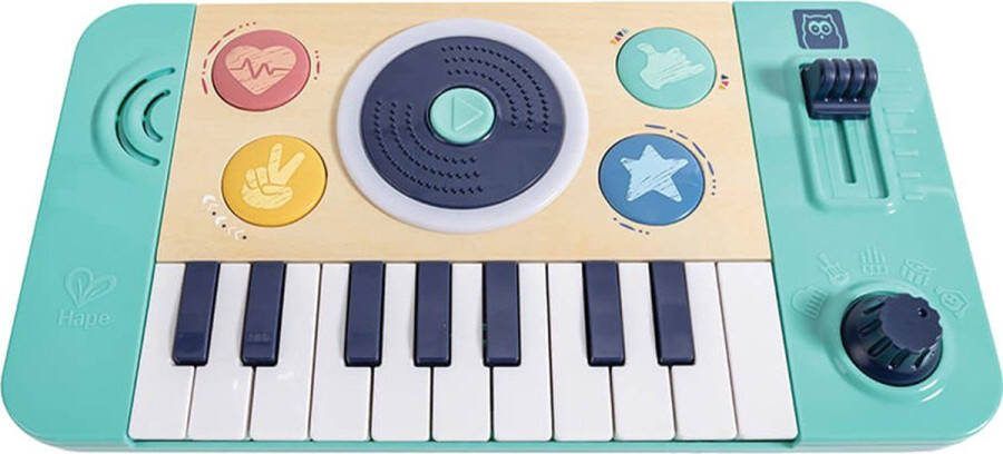 Eurekakids DJ-Mixer DJ-Set voor Baby met Scratch Piano en Effecten Hout en Kunststof Veelzijdig en Robuust Inclusief Batterijen
