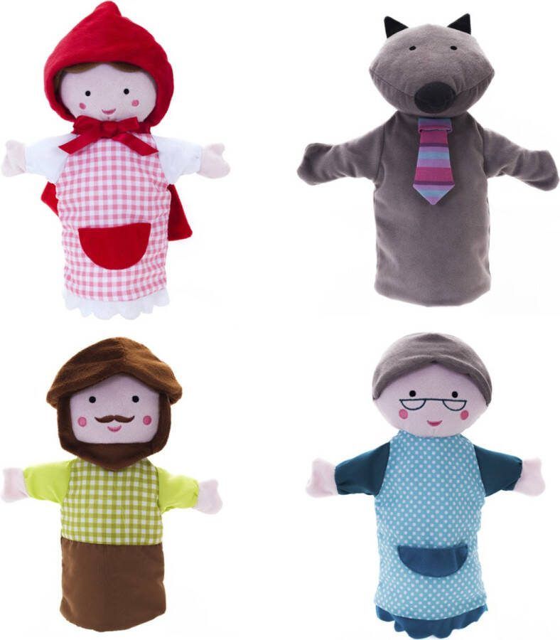 Eurekakids Poppenkastpoppen Roodkapje Set van 4 Handpoppen