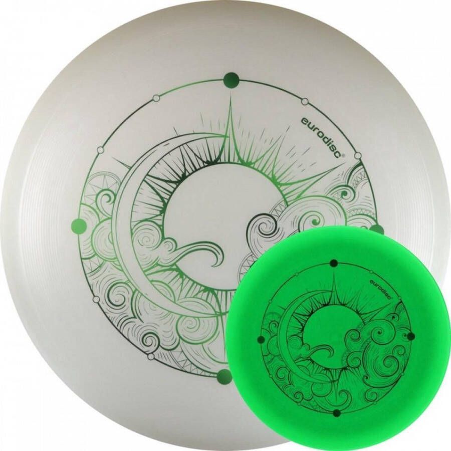 Eurodisc Superglow 175gr Ultimate Frisbee Glow in the dark Groene print