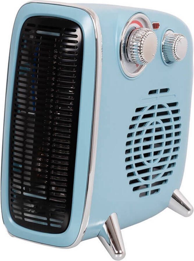 Eurom B-4 1800W Ventilator elektrisch verwarmingstoestel Keramisch 1 4 m Binnen Vloer Blauwm RETRO KLASSIEK ZUINIG 3 STANDEN