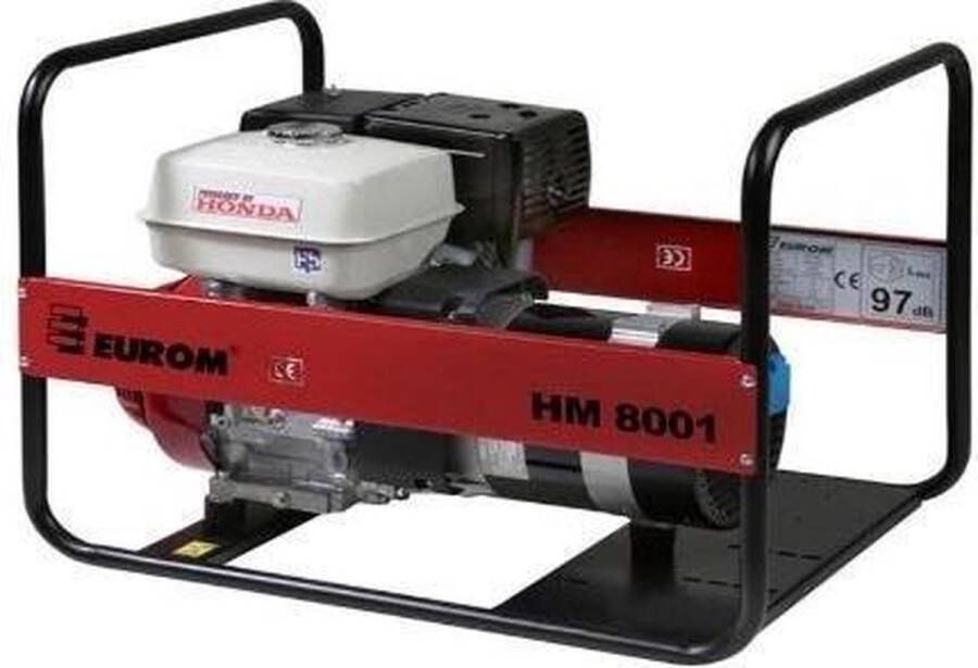 Eurom Bouwhout Benzine generator HM8001