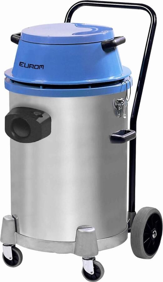 Eurom 3075RVS Industriële alleszuiger 3x1000W Stofzuiger en waterzuiger 75ltr RVS-tank