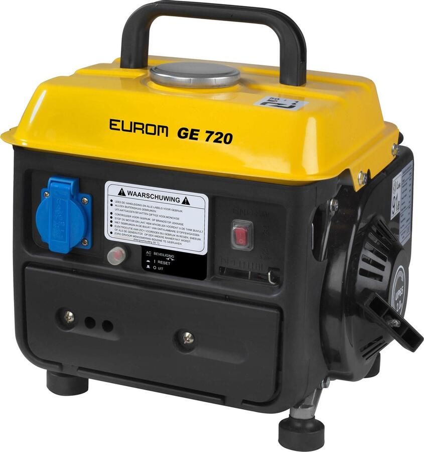 Eurom GE720 Benzine generator 63cc Aggregaat 720 W 230V