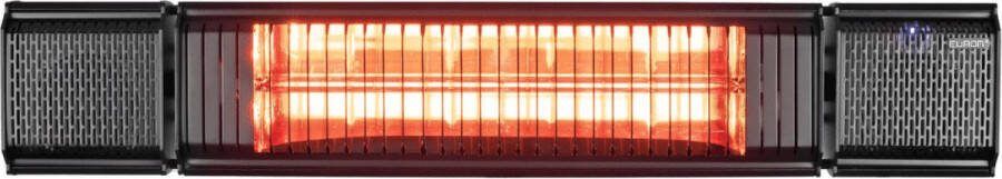 Eurom Heat and Beat Black Terrasverwarmer elektrisch Aluminium Zwart