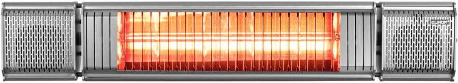 Eurom 334586 Heat & Beat Elektrische Terrasverwarmer Grijs- 2000W 740 x 130 x 135mm