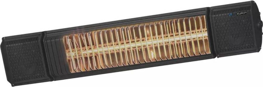 Eurom Heat and Beat Black Terrasverwarmer elektrisch Aluminium Zwart