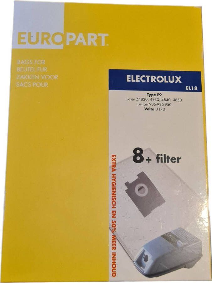 Europart stofzuigerzak electrolux EL18 typeE9