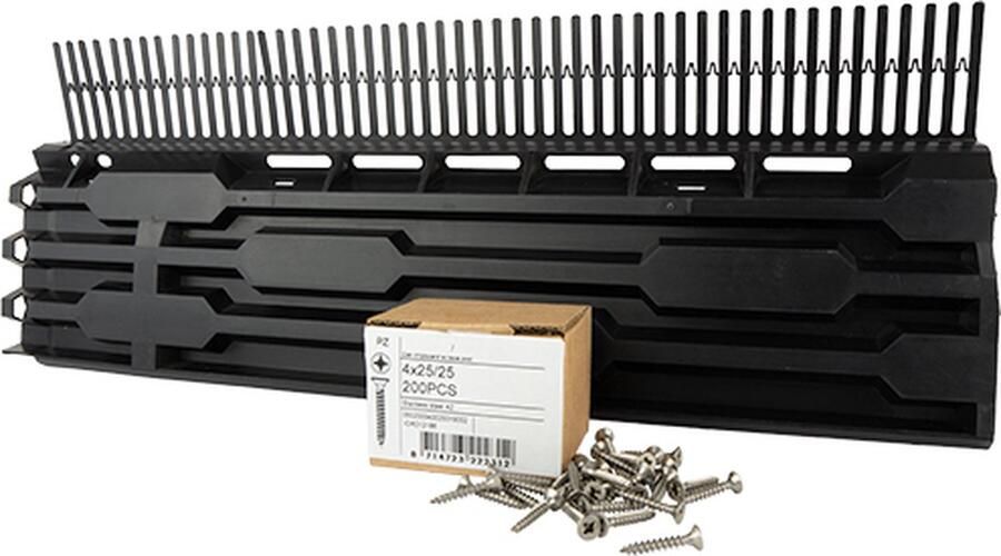 European Building Supply (EBS) EBS Combi Dakvoetprofiel PRO 125 mm 1 meter 20 meter set + RVS Schroeven