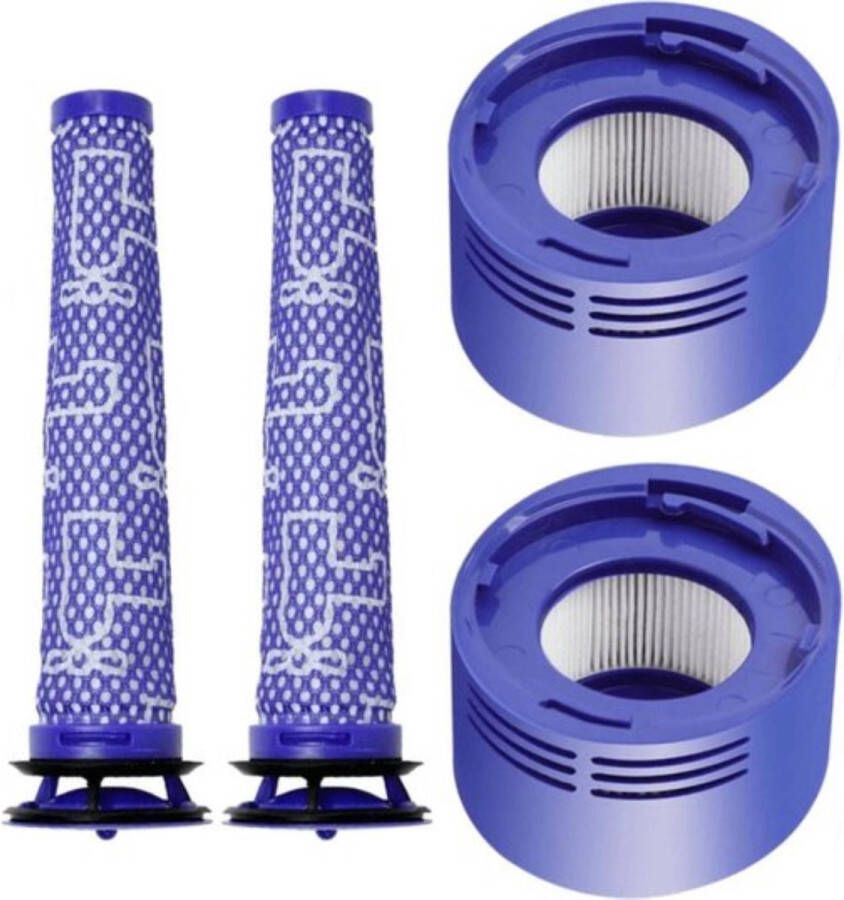 Europefans XL Set HEPA Pre- & Post Filter Compatibel met Dyson V7 V8 96747801 Accessoires Vervanging DC58 DC59 DC61 DC74