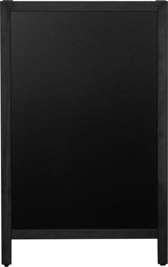 Europel Stoepbord Deluxe Krijtbord Zwart dennenhout 66 x 104cm Geschikt voor binnen en buiten