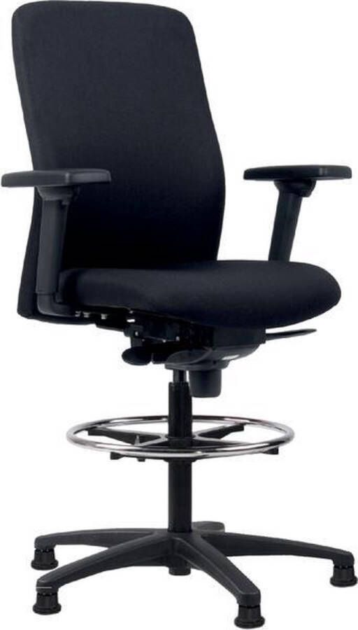 Euroseats Loketstoel vigo zwart bureau stoel thuiswerkstoel barstoel kantoor