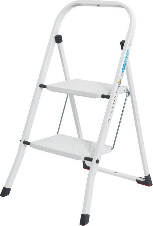 Merkloos Aluminium opstaptrap trapladder 1 trede werkplatform maximale belasting 220 kg voor camping autowas keuken badkamer enz. opvouwbaar in hoogte verstelbare krukladder met antislipmat