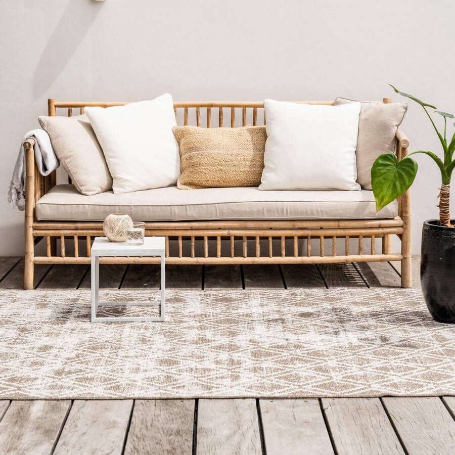 Eva Interior Buiten vloerkleed Frost Bruin Wit dubbelzijdig Polypropyleen 280 x 380 (XXL)